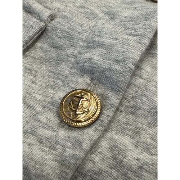 Crewcuts x J.Crew Girls Lady Jacket Sweatshirt Dress 7 Dusk Grey Button Front - Picture 10 of 10